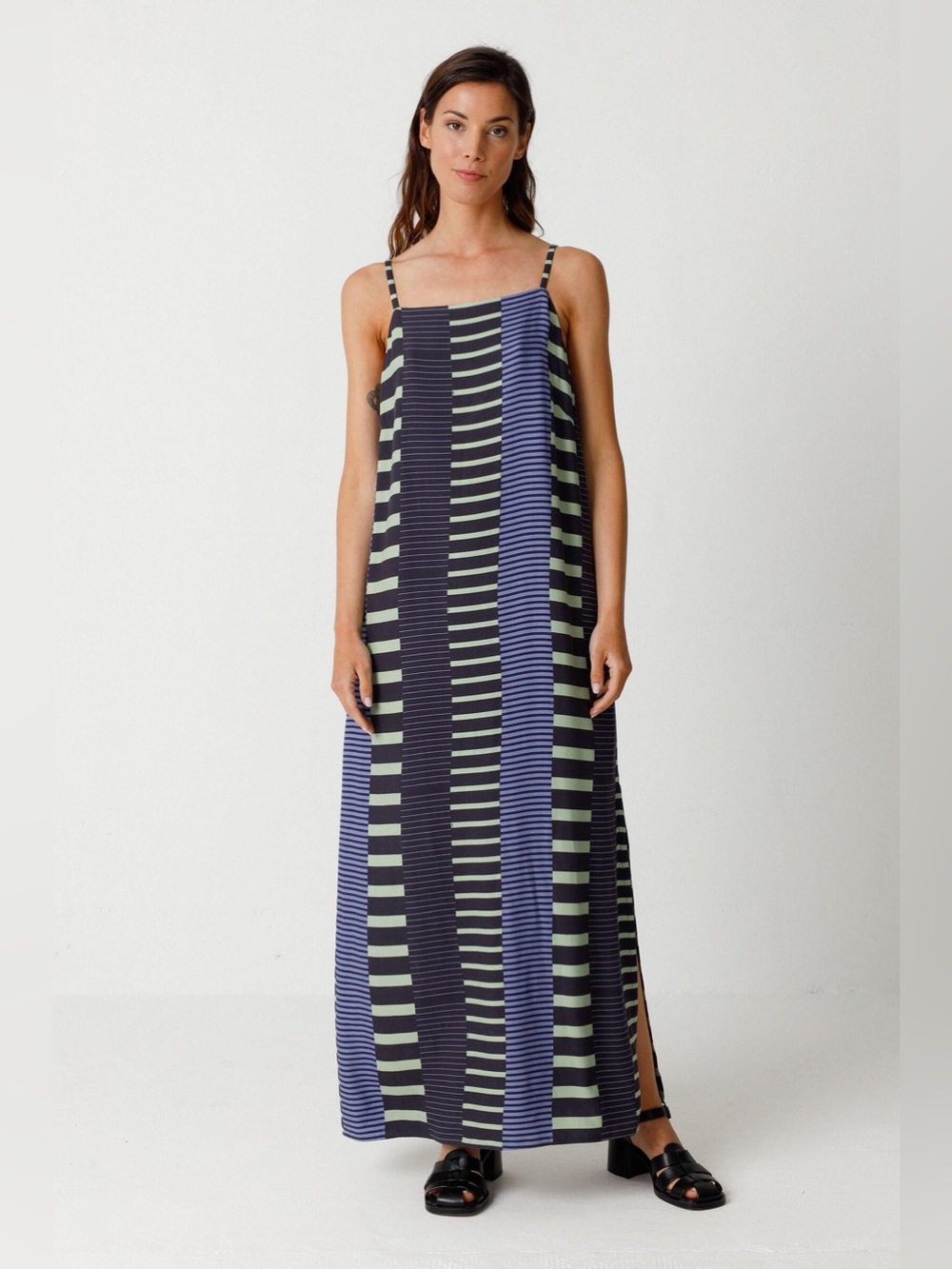 NWT SKFK Maider Graphic Stripe Spring Summer Dress Ecovero